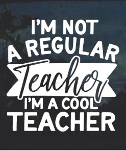 Cool Teacher Window Decal Sticker