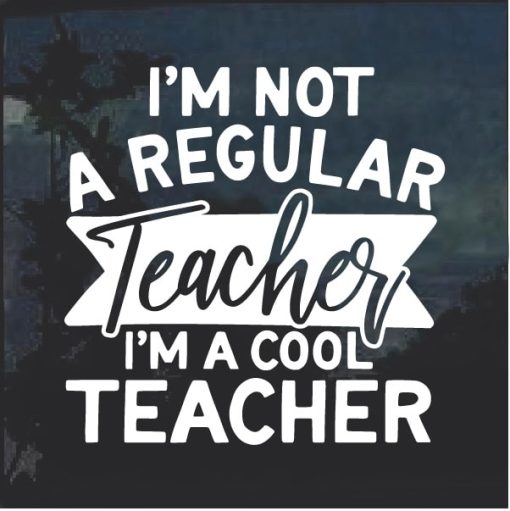 Cool Teacher Window Decal Sticker
