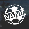 Custom Soccer Ball Name Window Decal Sticker a2