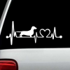 Dachshund Heartbeat Window Decal Sticker