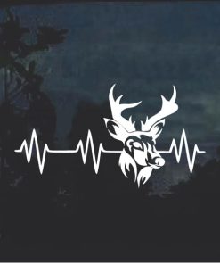 Deer Heartbeat Love Hunting Decal Sticker