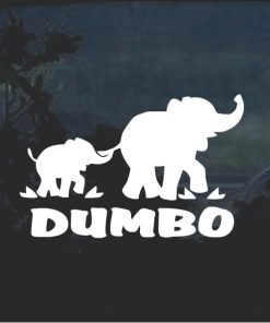 Dumbo Elephant with Mom Window Decal Sticker