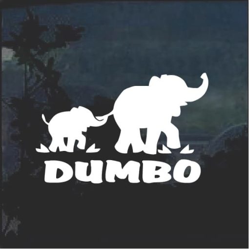 Dumbo Elephant with Mom Window Decal Sticker