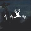 Elk Deer Heartbeat Buck Hunting Window Decal Sticker