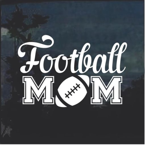 Football Mom Football Window Decal Sticker