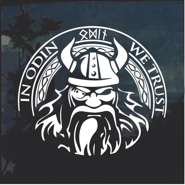 In Odin We Trust Thor Viking Helmet Window Decal Sticker ...