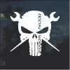 Iron Worker Punisher Skull Decal Sticker