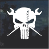 Iron Worker Punisher Skull window Decal Sticker