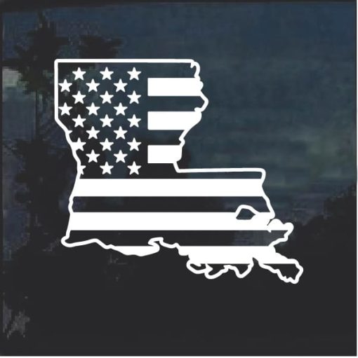 Louisiana American flag window sticker decal