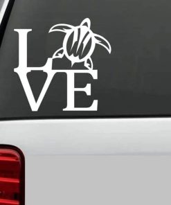 Love Sea Turtle Window Decal Sticker