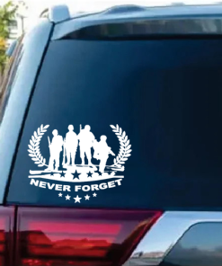 Never forget Military Honor window Decal Sticker