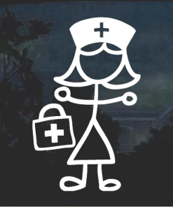 Nurse Nursing Figure Window Decal Sticker