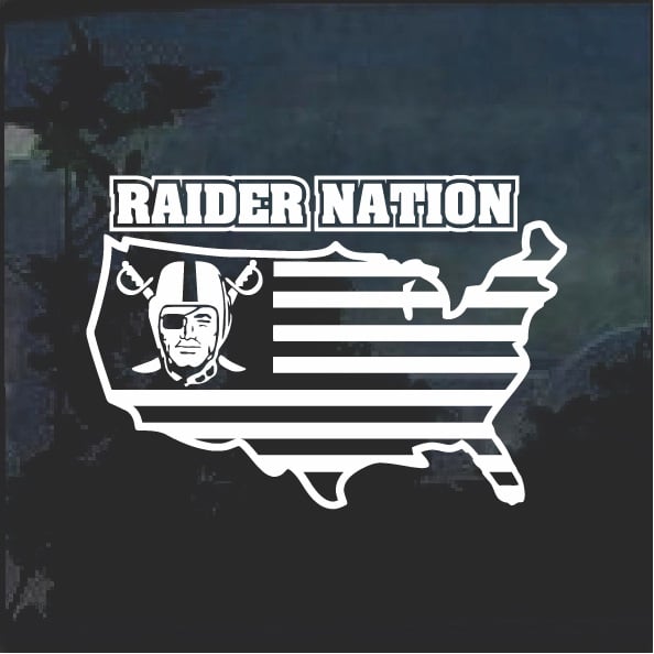 Oakland Raiders Raider Nation America Window Decal Sticker