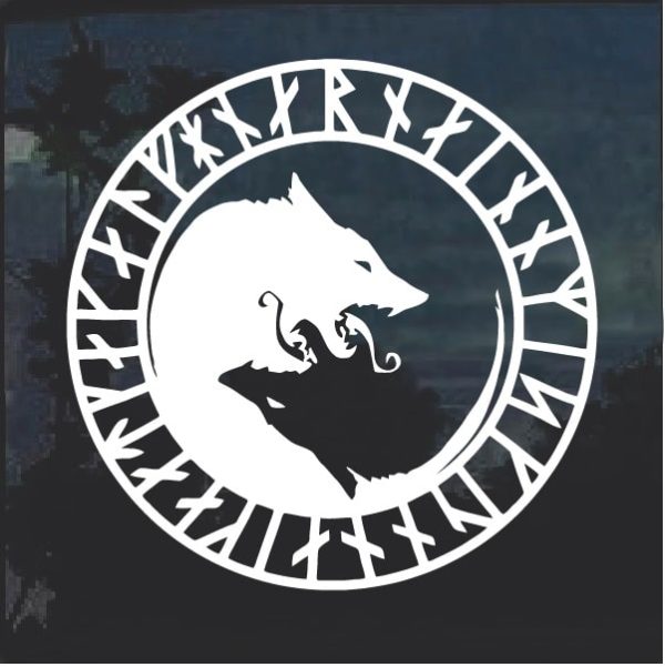 Odin Thor Viking Wolf Decal Sticker