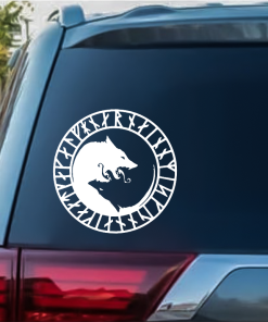 Odin Thor Viking Wolf window decal Sticker
