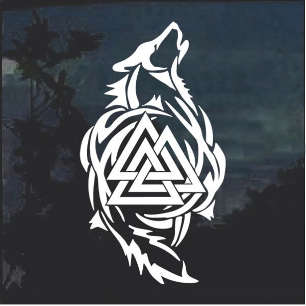 Odin Thor Viking Wolf wolves Decal Sticker