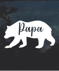 Papa Bear Car Window Decal Sticker