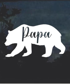 Papa Bear Car Window Decal Sticker