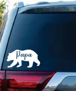 Papa Bear Car Window Decal Sticker