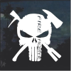 Punisher Skull Fire Fighter Fire DepartmentWindow Decal Sticker