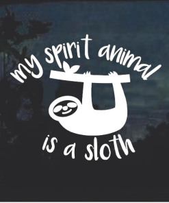 Sloth My Spirit Animal window decal Sticker