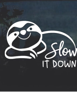 Sloth Slow it down window decal Sticker