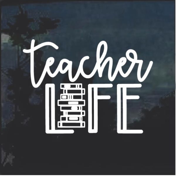 Teacher Life Books Window Decal Sticker