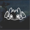 Toothless Dragon Peeking - Cartoon Decal Sticker