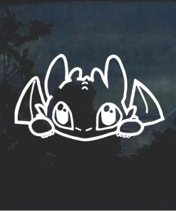 Toothless Dragon Peeking - Cartoon Decal Sticker