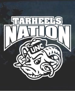 UNC Tarheels Nation Window Decal Sticker