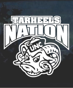 UNC Tarheels Nation Window Decal Sticker