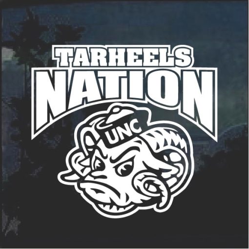 UNC Tarheels Nation Window Decal Sticker