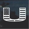 University of Miami Hurricanes Flag Decal Sticker