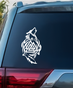 Viking Wolf wolves window decal Sticker