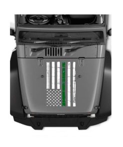 jeep hood thin Green line Military decal sticker