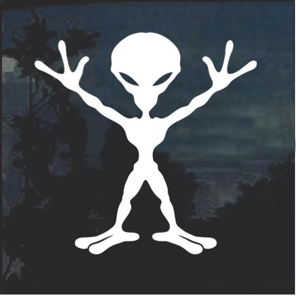Alien body window decal sticker