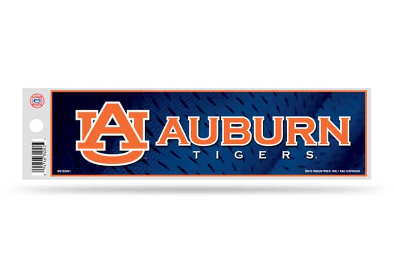 VINTAGE 1980s AUBURN TIGERS GO TIGERS 6 inch DECAL UNSOLD STOCK BUMPER STICKER 