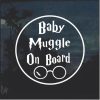 Baby Muggle On Bard Round Decal sticker