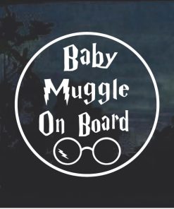 Baby Muggle On Bard Round Decal sticker