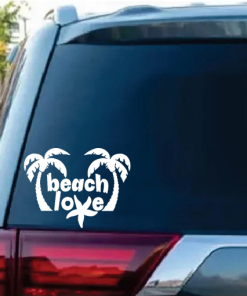 Beach Love Palm Trees Decal Sticker