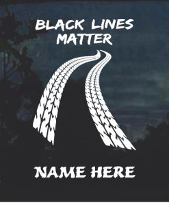 Black Lines Matter Racing Window Decal Sticker