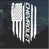 Chevy Chevrolet Weathered Flag Decal Sticker