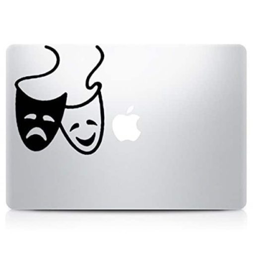 Comedy Tragedy Mask Laptop Decal Sticker