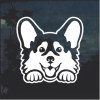 Corgi Peeking Window Decal Sticker