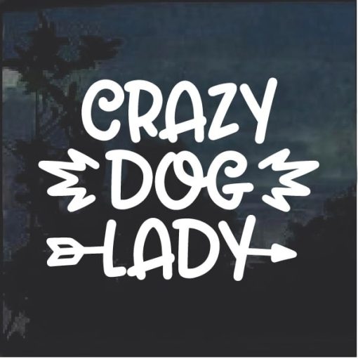 Crazy Dog Lady Window Decal Sticker