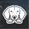 Dachshund Peeking a2 Window Decal Sticker