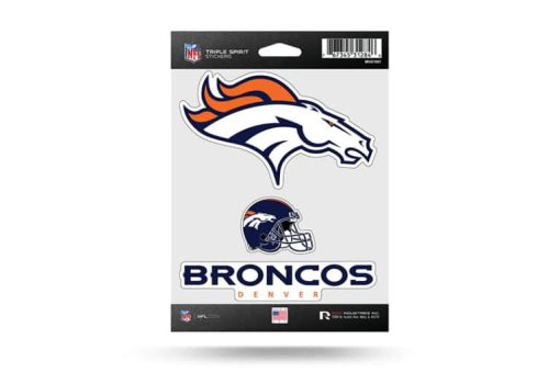 Denver Broncos Window Decal Sticker Set Officially Licensed NFL