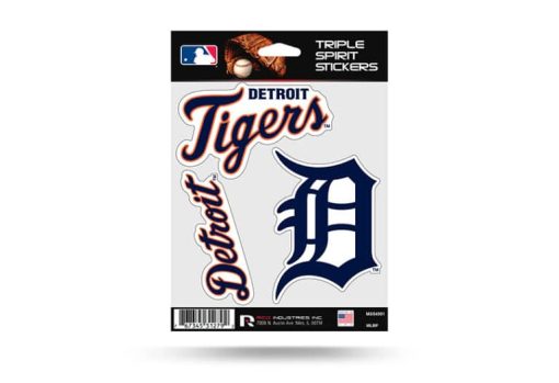 Detroit Tigers Window Decal Set Sticker Officially Licensed MLB