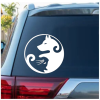 Dog and Cat Yin Yang Window Decal Sticker