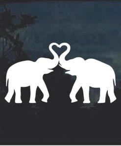 Elephant Silhouette Window Decal Sticker